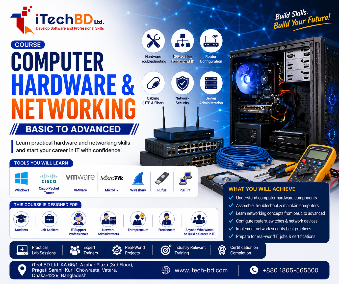 Computer Hardware and Networking: হাতে-কলমে আইটি ক্যারিয়ার শুরু করার সম্পূর্ণ গাইড